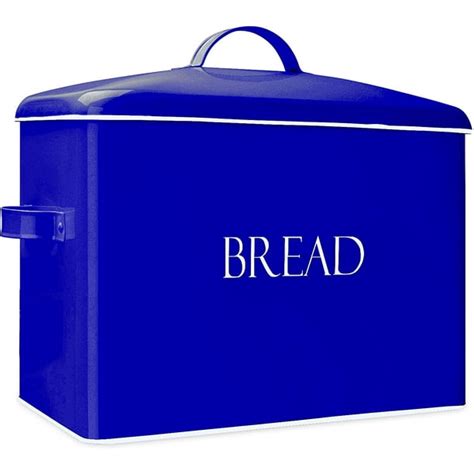 blue metal bread box|metal bread box walmart.